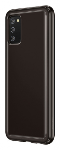 Чехол (клип-кейс) Samsung для Samsung Galaxy A03s Soft Clear Cover черный (EF-QA037TBEGRU) фото 2