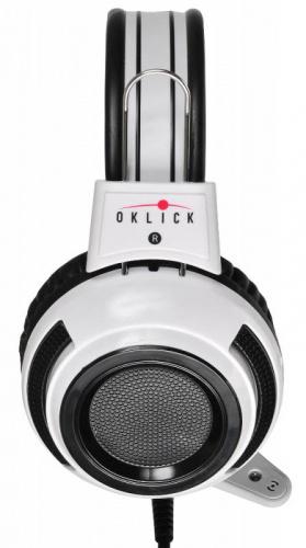 Наушники с микрофоном Оклик HS-G300 ARMAGEDDON белый/черный 2.2м мониторные оголовье (361558) фото 12