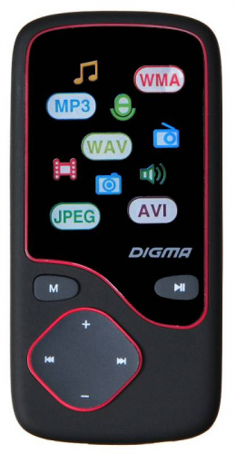 Плеер Flash Digma Cyber 3L 4Gb черный/красный/1.8"/FM/microSDHC