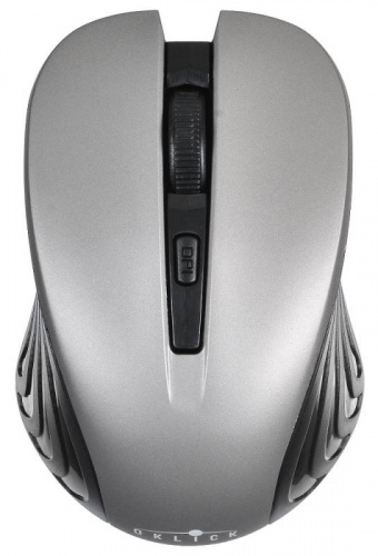 Мышь Оклик 545MW черный/серый оптическая (1600dpi) беспроводная USB для ноутбука (4but) фото 4