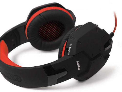 Наушники с микрофоном Sven AP-G988MV черный/красный 2.2м накладные оголовье (SV-014797) фото 3