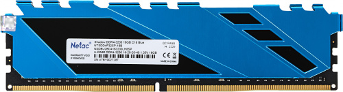 Память DDR4 16GB 3200MHz Netac NTSDD4P32SP-16B Shadow RTL PC4-25600 CL16 DIMM 288-pin 1.35В с радиатором Ret фото 2