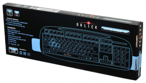 Клавиатура Oklick 150M черный USB фото 8