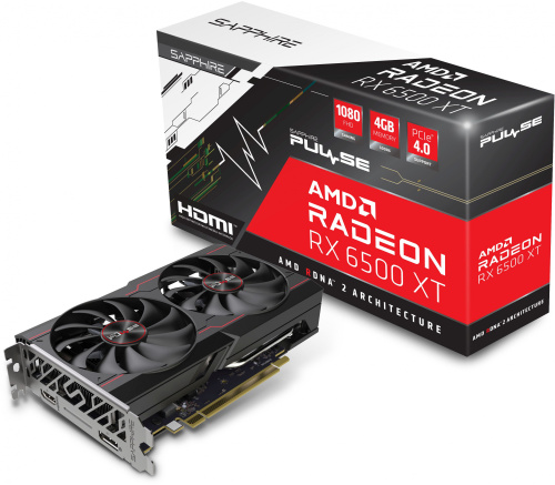 Видеокарта Sapphire PCI-E 4.0 11314-01-20G RX 6500XT Gaming OC Pulse AMD Radeon RX 6500XT 4Gb 64bit GDDR6 2685/18000 HDMIx1 DPx1 HDCP Ret фото 3