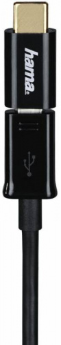 Переходник Hama 00178399 micro USB (f)-USB Type-C (m) черный фото 2