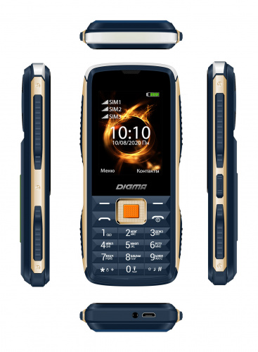 Мобильный телефон Digma R240 Linx 32Mb синий моноблок 3Sim 2.44" 240x320 0.08Mpix GSM900/1800 MP3 FM фото 3
