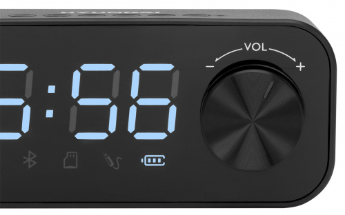 Радиобудильник Hyundai H-RCL420 черный LED подсв:белая часы:цифровые FM фото 8