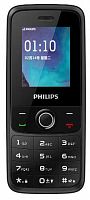 Мобильный телефон Philips E117 Xenium 32Mb темно-серый моноблок 2Sim 1.77" 128x160 GSM900/1800 FM microSD