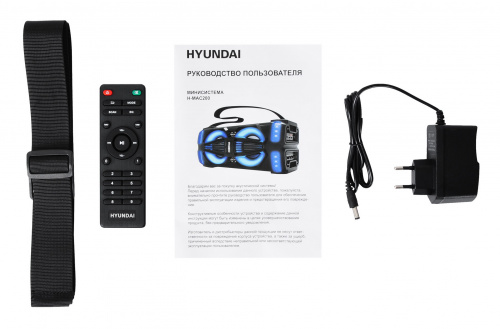 Минисистема Hyundai H-MAC200 черный 45Вт/FM/USB/BT/SD/MMC фото 3
