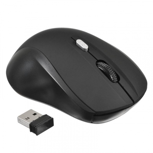 Мышь Оклик 415MW черный оптическая (1600dpi) беспроводная USB для ноутбука (4but) фото 2