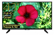 Телевизор LED Hartens 43" HTS-43FHD05B-S2 черный/HD READY/50Hz/DVB-T/DVB-T2/DVB-C/DVB-S/DVB-S2/USB/WiFi/Smart TV (RUS)