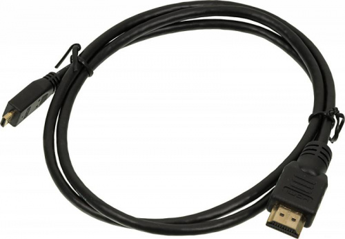 Кабель Micro HDMI (m)/HDMI (m) 1м. позолоч.конт. черный
