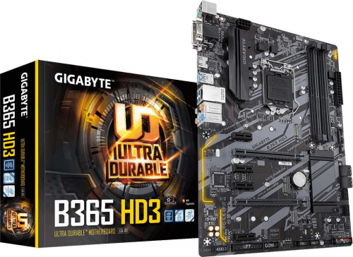 Материнская плата Gigabyte B365 HD3 Soc-1151v2 Intel B365 4xDDR4 ATX AC`97 8ch(7.1) GbLAN+VGA+DVI+HDMI фото 3