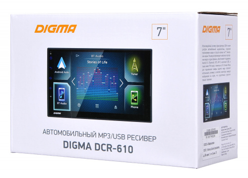 Автомагнитола Digma DCR-610 2DIN 4x50Вт v2.0 7" фото 6