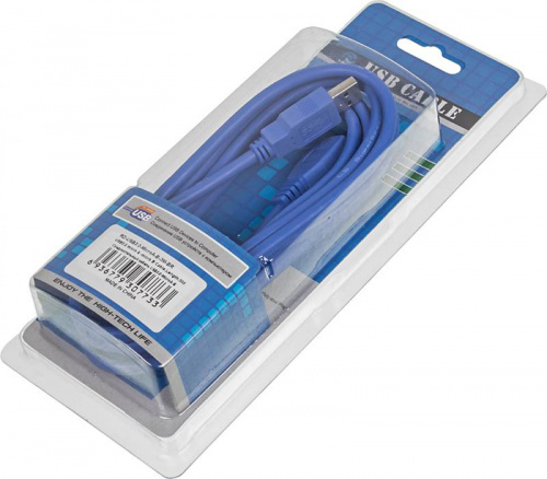 Кабель Ningbo micro USB 3.0 B (m) угловой USB A(m) 3м синий (блистер) фото 2