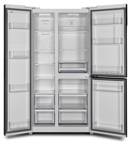 Холодильник Hyundai CS6073FV 3-хкамерн. белое стекло инвертер фото 5