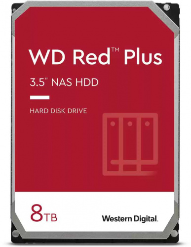 Жесткий диск WD SATA-III 8Tb WD80EFAX NAS Red Plus (5400rpm) 256Mb 3.5"
