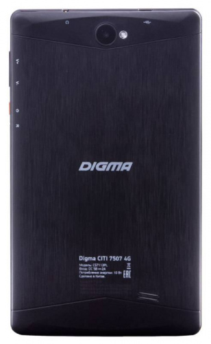 Планшет Digma CITI 7507 4G SC9832 (1.5) 4C/RAM2Gb/ROM32Gb 7" IPS 1280x800/3G/4G/Android 7.0/черный/5Mpix/2Mpix/BT/GPS/WiFi/Touch/microSD 128Gb/minUSB/2500mAh фото 5