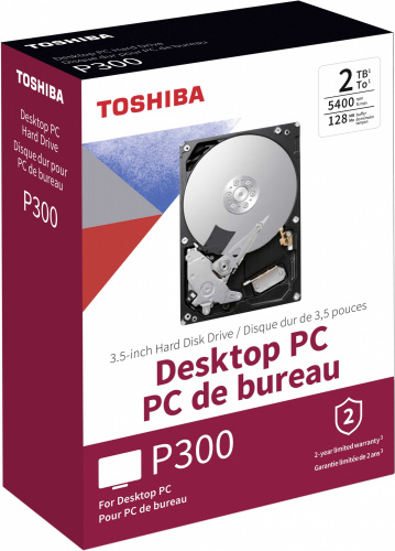 Жесткий диск Toshiba SATA-III 2Tb HDWD220EZSTA P300 (5400rpm) 128Mb 3.5" Rtl фото 3