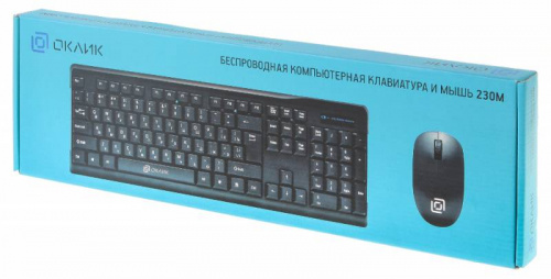 Клавиатура + мышь Оклик 230M клав:черный мышь:черный USB беспроводная (412900) фото 5