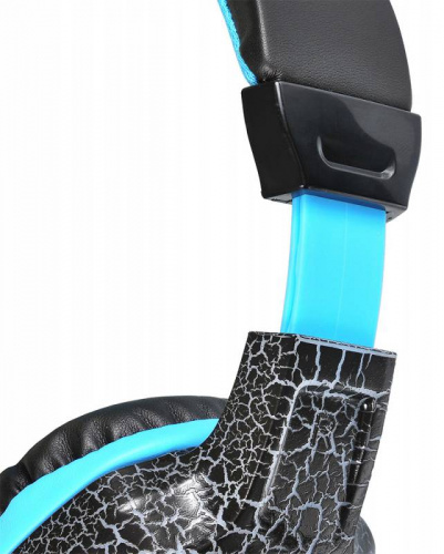 Наушники с микрофоном Оклик HS-L400G ZEUS черный/синий 2.2м мониторные оголовье (359480) фото 25