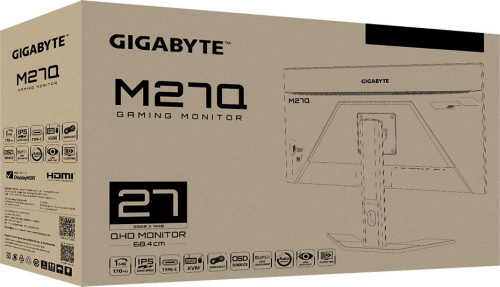 Монитор Gigabyte 27" M27Q черный IPS LED 0.5ms 16:9 HDMI полуматовая HAS 350cd 178гр/178гр 2560x1440 165Hz FreeSync DP 2K USB 5.5кг фото 6