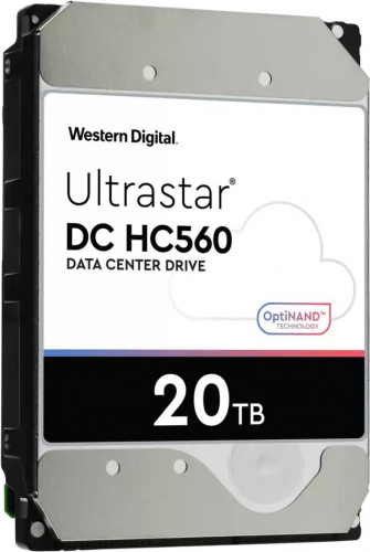 Жесткий диск WD Original SATA-III 20Tb 0F38755 WUH722020ALE6L4 Ultrastar DC HC560 (7200rpm) 512Mb 3.5" фото 2