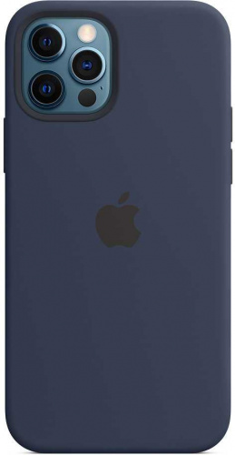 Чехол (клип-кейс) Apple для Apple iPhone 12/12 Pro Silicone Case with MagSafe темный ультрамарин (MHL43ZE/A) фото 8