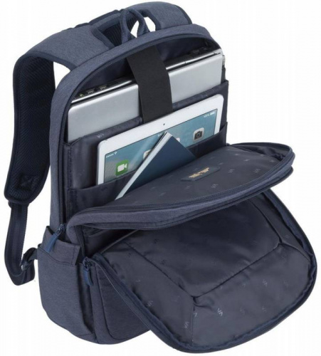 Рюкзак для ноутбука 15.6" Riva 7760 синий полиэстер фото 5