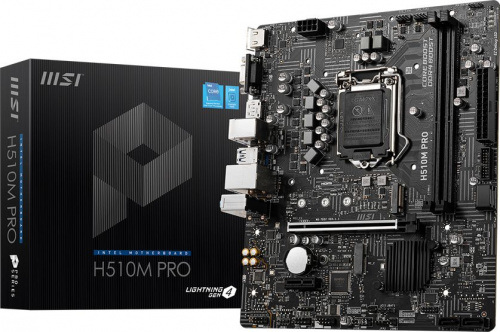 Материнская плата MSI H510M PRO-E Soc-1200 Intel H510 2xDDR4 mATX AC`97 8ch(7.1) GbLAN+VGA+HDMI фото 10