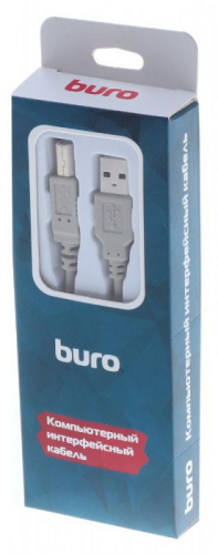 Кабель Buro BHP RET USB_BM18 USB A(m) USB B(m) 1.8м серый блистер фото 4