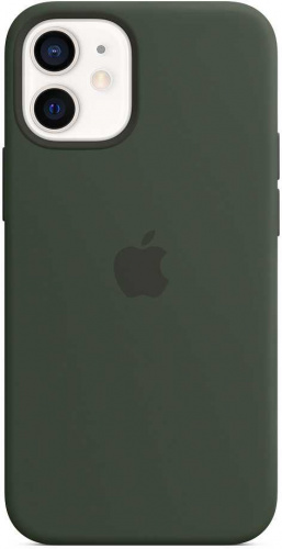 Чехол (клип-кейс) Apple для Apple iPhone 12 mini Silicone Case with MagSafe зеленый кипрский (MHKR3ZE/A) фото 4