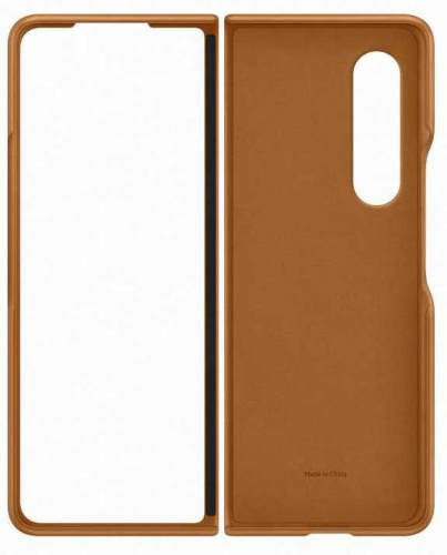 Чехол (клип-кейс) Samsung для Samsung Galaxy Z Fold3 Leather Cover коричневый (EF-VF926LAEGRU) фото 8