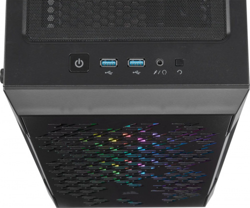 Корпус Corsair iCUE 220T RGB черный без БП ATX 3x120mm 4x140mm 2xUSB3.0 audio bott PSU фото 2