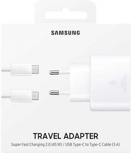 Сетевое зар./устр. Samsung EP-TA845 3A PD для Samsung кабель USB Type C белый (EP-TA845XWEGRU) фото 4