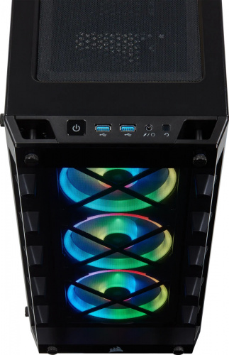 Корпус Corsair iCUE 465X RGB черный без БП ATX 3x120mm 1x140mm 2xUSB3.0 audio bott PSU фото 6