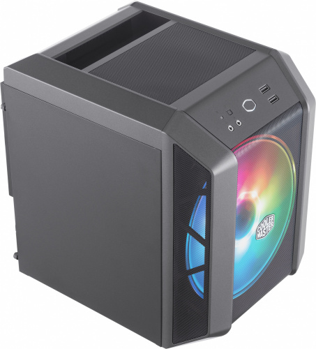 Корпус Cooler Master MasterCase H100 Iron Grey ARGB темно-серый без БП miniITX 1x120mm 1x140mm 2xUSB3.0 audio bott PSU фото 6