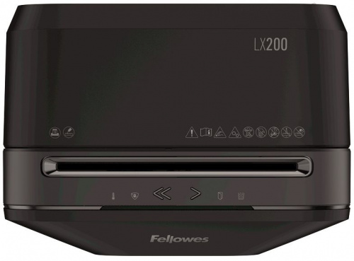 Шредер Fellowes PowerShred LX200 черный (секр.P-4) перекрестный 12лист. 22лтр. скрепки скобы пл.карты фото 4