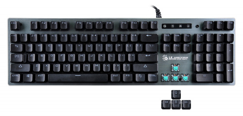 Клавиатура A4Tech Bloody B765 механическая серый USB for gamer LED (B765 GREY/NEON (GREEN SWITCH)) фото 4