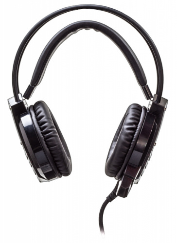 Наушники с микрофоном Оклик HS-L450G ARROW черный/красный 2.2м мониторные оголовье (472654) фото 14