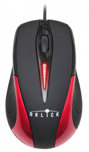 Мышь Oklick 235M черный/красный оптическая (800dpi) USB (2but) фото 5
