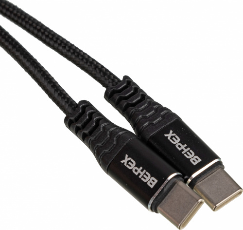 Кабель USB Type-C (m)-USB Type-C (m) 2м черный фото 2
