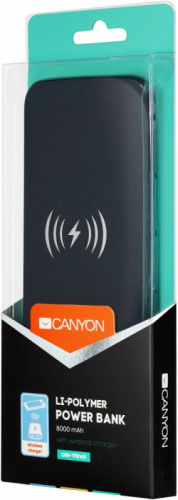 Мобильный аккумулятор Canyon CNS-TPBW8B Li-Pol 8000mAh 2A черный 2xUSB фото 3