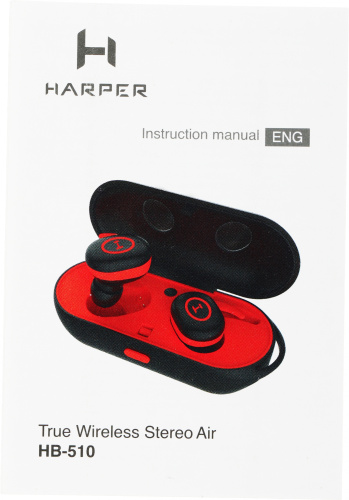 Гарнитура вкладыши Harper HB-510 черный беспроводные bluetooth (в ушной раковине) фото 2