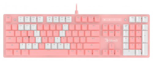 Клавиатура A4Tech Bloody B800 Dual Color механическая розовый/белый USB for gamer LED фото 18