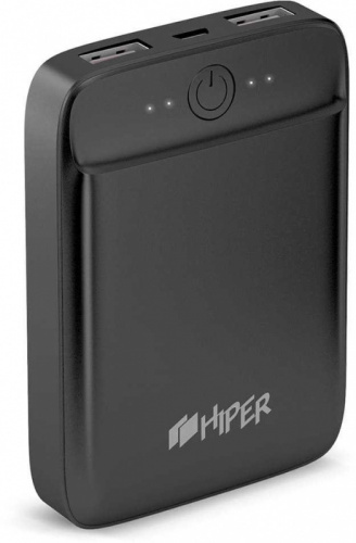 Мобильный аккумулятор Hiper SL10000 Li-Ion 10000mAh 2.1A+2.1A черный 2xUSB