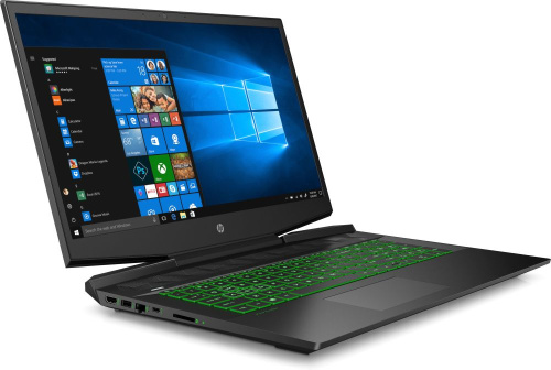 Ноутбук HP Pavilion Gaming 17-cd0022ur Core i5 9300H/8Gb/SSD512Gb/nVidia GeForce GTX 1650 4Gb/17.3"/IPS/FHD (1920x1080)/Windows 10/black/green/WiFi/BT/Cam фото 6