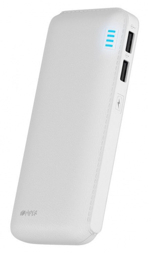 Мобильный аккумулятор Hiper SP12500 Li-Ion 12500mAh 2.1A+1A белый 2xUSB фото 2