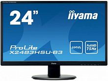 Монитор Iiyama 24" ProLite B2483HS-B3 черный TN LED 1ms 16:9 M/M матовая HAS Pivot 1000:1 250cd 170гр/160гр 1920x1080 D-Sub DisplayPort FHD 5.1кг