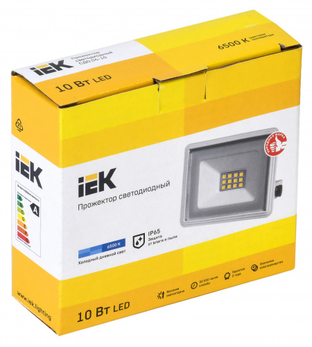 Прожектор уличный IEK CДО светодиодный 10Втбелый (LPDO601-10-65-K01) фото 2